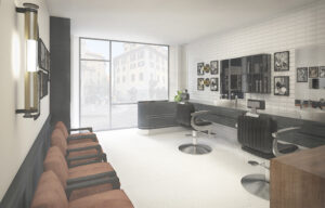 shop 3D render visualizzazioni grafiche arredo soluzioni d'arredo rendering showroom Milano Genova Torino