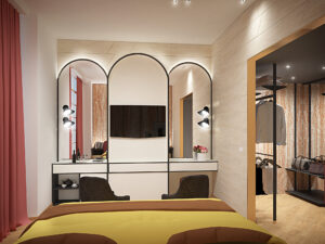 3D render visualizzazioni grafiche arredo soluzioni d'arredo rendering showroom hotel suites arredamento milano genova torino roma